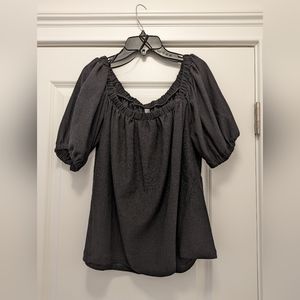 Anthropologie off-the-shoulder black top
